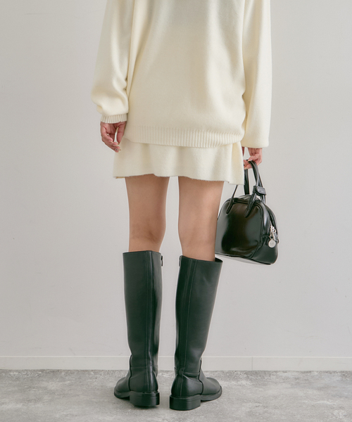 U by SPICK&SPAN(ユーバイスピックアンドスパン)の「FLUFFYニットミニスカート(スカート・レディース・グレー/ホワイト・FREE)」の22枚目の写真