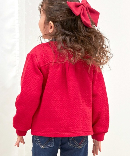 KP（ケーピー）の「ハートラメジャカード ジップアップカーデ（カーディガン/ボレロ・キッズ・ラベンダー/レッド・90cm/100cm/120cm/130cm/140cm/150cm/160cm/110cm）」の10枚目の写真