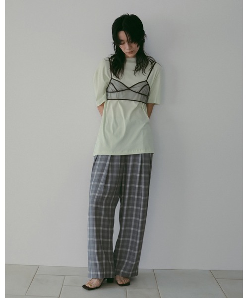 anuke（アンヌーク）の「Check Daubletuck Pants（その他パンツ・レディース・ブルー/クリーム・36inch/38inch）」の6枚目の写真