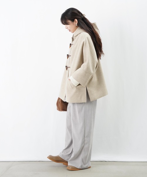 LUCA/LADY LUCK LUCA（ルカ/レディラックルカ）の「LC/LLL ポンチョダッフルコート（ダッフルコート・レディース・ベージュ/ブラック・FREE）」の16枚目の写真