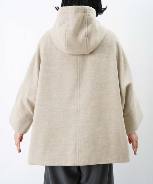 LUCA/LADY LUCK LUCA（ルカ/レディラックルカ）の「LC/LLL ポンチョダッフルコート（ダッフルコート・レディース・ベージュ/ブラック・FREE）」の21枚目の写真