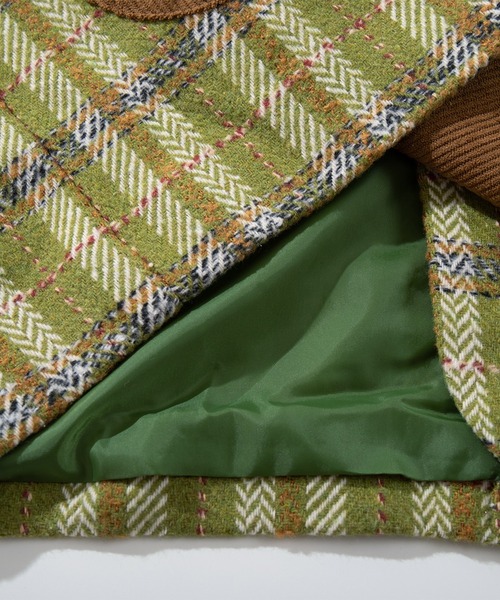 HOOK（フック）の「HOOK -original-　チェック柄ビッグポケ異素材襟テーラードジャケット (AW)（テーラードジャケット・メンズ・グリーン/ブラウン・L/M/XL）」の22枚目の写真