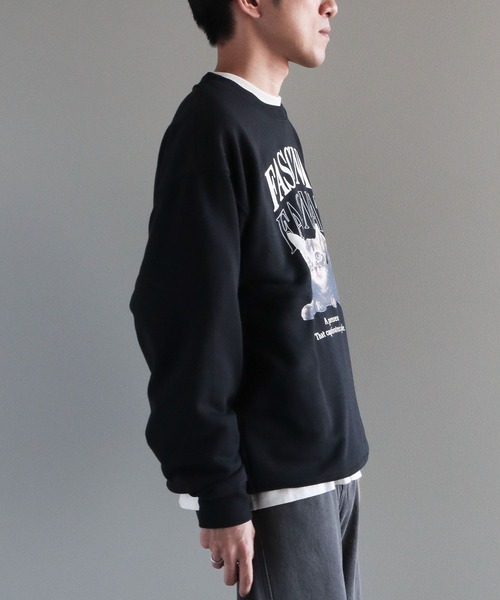 CRAFT STANDARD BOUTIQUE（クラフトスタンダードブティック）の「アニマルスウェットA（スウェット・メンズ・ネイビー/ホワイト系その他/杢グレー/ブラック・L/LL）」の20枚目の写真