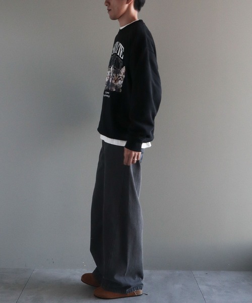 CRAFT STANDARD BOUTIQUE（クラフトスタンダードブティック）の「アニマルスウェットA（スウェット・メンズ・ネイビー/ホワイト系その他/杢グレー/ブラック・L/LL）」の5枚目の写真