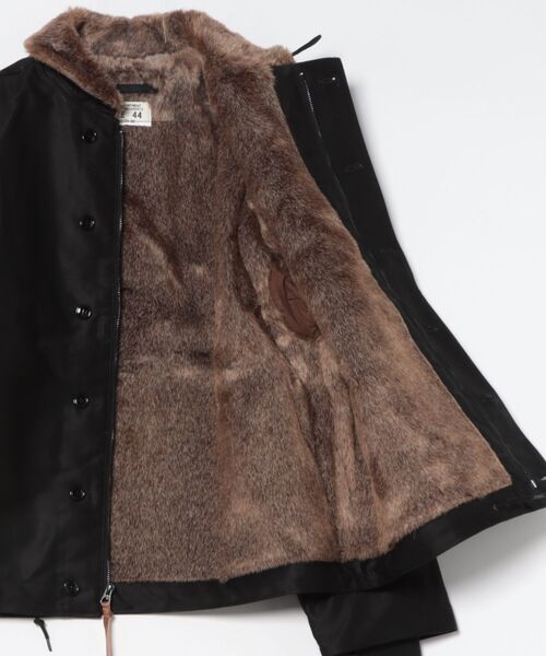 HOUSTON（ヒューストン）の「【HOUSTON】N-1 DECK JACKET(REGULAR MODEL) N-1デッキジャケット ミリタリージャケット 5N-1（その他アウター・メンズ・オリーブ/ブラック・40/42/44）」の4枚目の写真