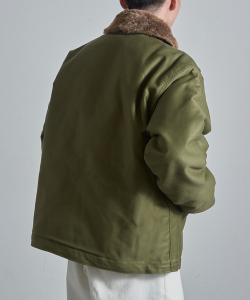 HOUSTON（ヒューストン）の「【HOUSTON】N-1 DECK JACKET(REGULAR MODEL) N-1デッキジャケット ミリタリージャケット 5N-1（その他アウター・メンズ・オリーブ/ブラック・40/42/44）」の10枚目の写真