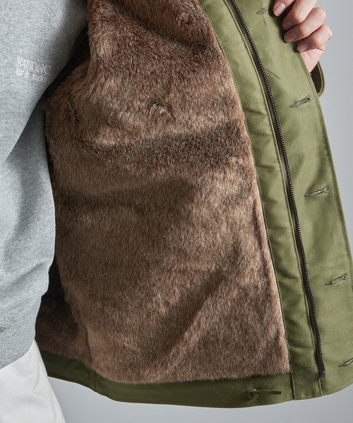 HOUSTON（ヒューストン）の「【HOUSTON】N-1 DECK JACKET(REGULAR MODEL) N-1デッキジャケット ミリタリージャケット 5N-1（その他アウター・メンズ・オリーブ/ブラック・40/42/44）」の11枚目の写真