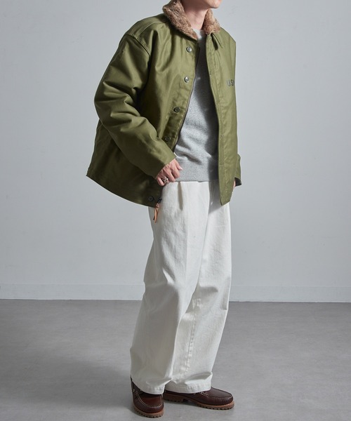 HOUSTON（ヒューストン）の「【HOUSTON】N-1 DECK JACKET(REGULAR MODEL) N-1デッキジャケット ミリタリージャケット 5N-1（その他アウター・メンズ・オリーブ/ブラック・40/42/44）」の12枚目の写真