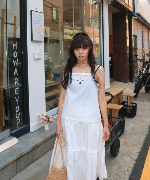 NICK&NICOLE(ニックアンドニコール)の「FRILL TIERED LONG SKIRT_IVORY(スカート・レディース・その他・FREE)」の9枚目の写真