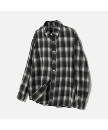 AGOD（エージーオーディー）の「オーバーサイズフランネルチェックシャツ[ブラック]（シャツ/ブラウス）」