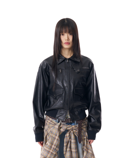 AAKAM(アーカム)の「Western Collar Leather Jacket (Black)(ライダースジャケット・レディース・その他・1/2)」の5枚目の写真