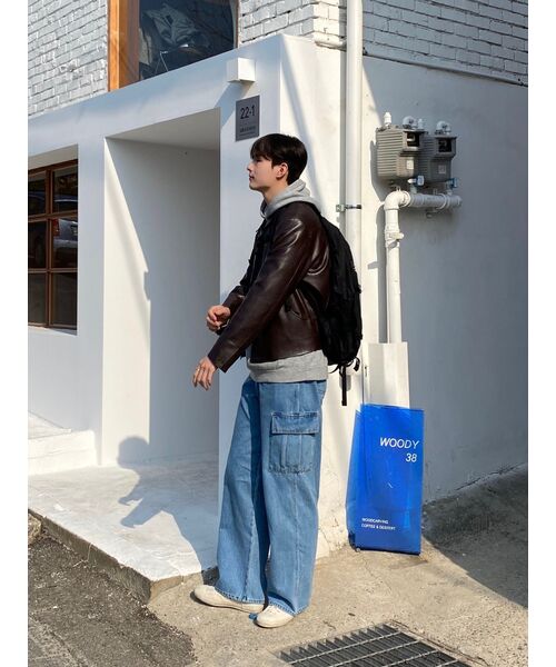 GAKKAI UNIONS（ガッカイユニオンズ）の「ワイドデニムカーゴパンツライトインディゴ（デニムパンツ・レディース・その他・MEDIUM/LARGE/SMALL）」の20枚目の写真