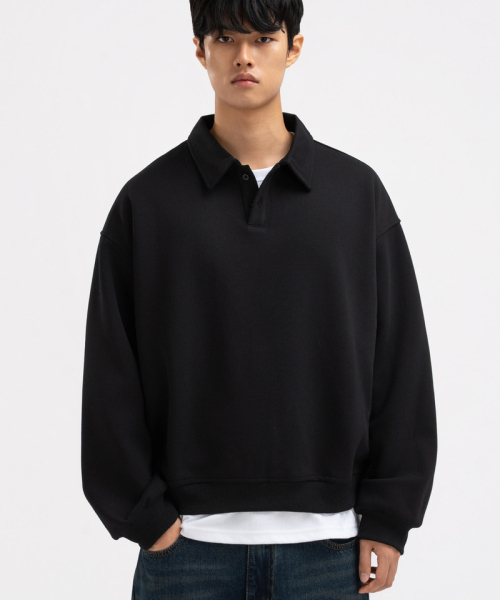 UNDEROFF(アンダーオフ)の「デイリー ボタンカラー スウェット ホワイトメランジ(スウェット・メンズ・ライトグレー・MEDIUM/LARGE/X-LARGE)」の2枚目の写真