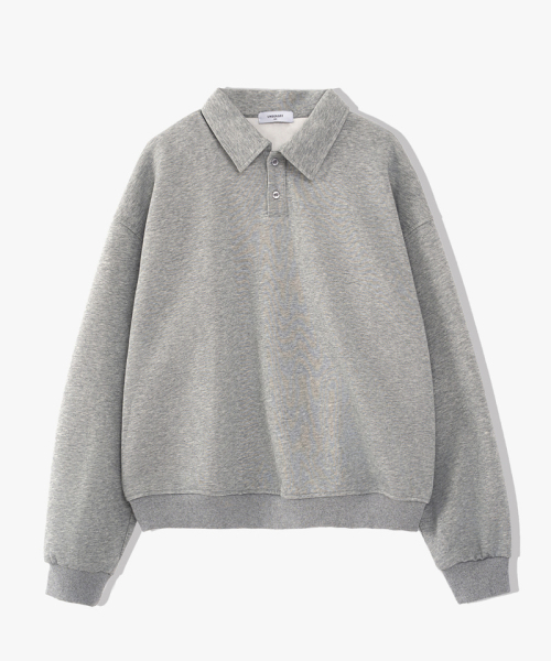 UNDEROFF(アンダーオフ)の「デイリー ボタンカラー スウェット ホワイトメランジ(スウェット・メンズ・ライトグレー・MEDIUM/LARGE/X-LARGE)」の4枚目の写真