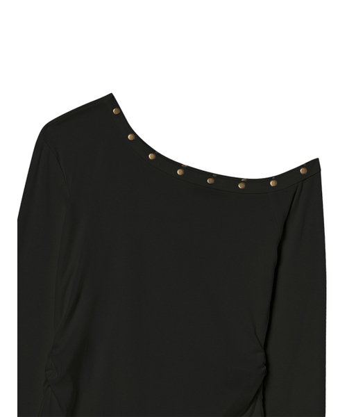 THE GREEN LAB（ザグリーンラボ）の「スタッズワンショルダー ロングスリーブ [ブラック]（Tシャツ/カットソー・レディース・その他・FREE）」の5枚目の写真