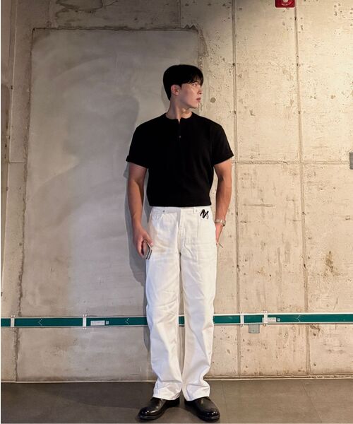 TOFFEE（トフィー）の「ナチュラルリネンデニムワイドパンツ（オフホワイト）（デニムパンツ・メンズ・その他・LARGE/MEDIUM/SMALL/X-LARGE）」の9枚目の写真