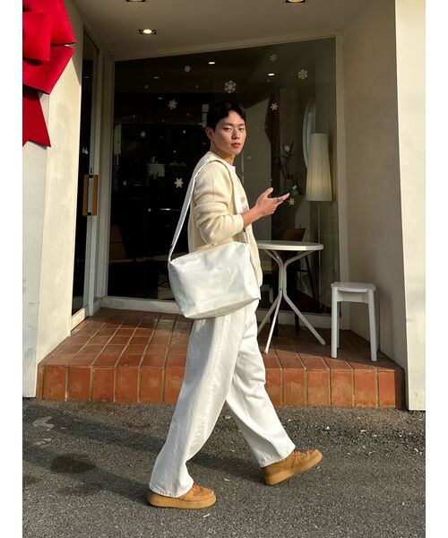 TOFFEE（トフィー）の「ナチュラルリネンデニムワイドパンツ（オフホワイト）（デニムパンツ・メンズ・その他・LARGE/MEDIUM/SMALL/X-LARGE）」の6枚目の写真