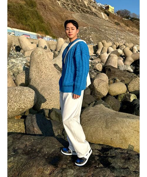 TOFFEE（トフィー）の「ナチュラルリネンデニムワイドパンツ（オフホワイト）（デニムパンツ・メンズ・その他・LARGE/MEDIUM/SMALL/X-LARGE）」の5枚目の写真