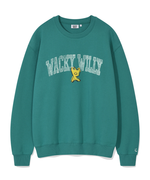Wacky WiLLy(ワッキーウィリー)の「ロゴタイポスウェットグリーン(スウェット・レディース・その他・SMALL/MEDIUM/LARGE/X-LARGE)」の1枚目の写真