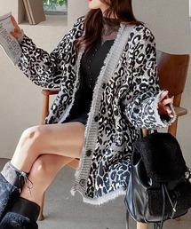 Girly Doll（ガーリードール）の「レオパード柄オーバーニットカーディガン（カーディガン/ボレロ・レディース）」