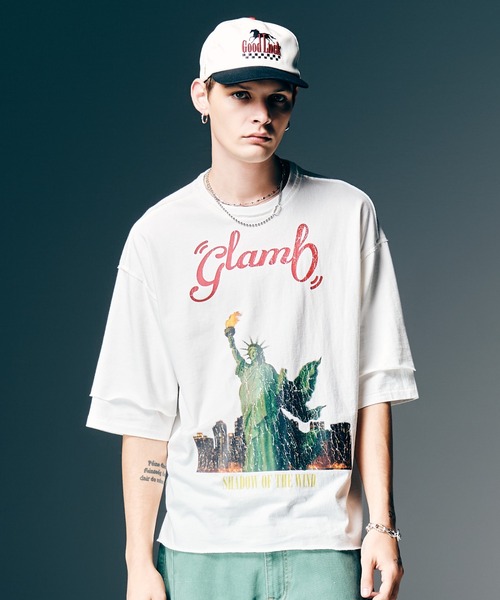 glamb(グラム)の「Shadow of Liberty T-Shirt / シャドーオブリバティTシャツ(Tシャツ/カットソー・メンズ・ホワイト/ブラック・S/M/L)」の2枚目の写真