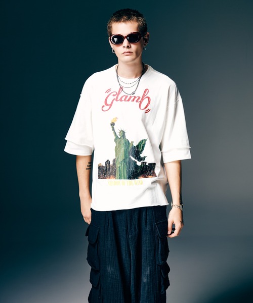 glamb(グラム)の「Shadow of Liberty T-Shirt / シャドーオブリバティTシャツ(Tシャツ/カットソー・メンズ・ホワイト/ブラック・S/M/L)」の5枚目の写真
