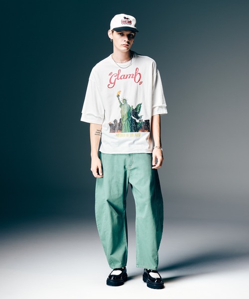 glamb(グラム)の「Shadow of Liberty T-Shirt / シャドーオブリバティTシャツ(Tシャツ/カットソー・メンズ・ホワイト/ブラック・S/M/L)」の6枚目の写真
