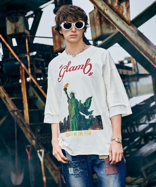 glamb(グラム)の「Shadow of Liberty T-Shirt / シャドーオブリバティTシャツ(Tシャツ/カットソー・メンズ・ホワイト/ブラック・S/M/L)」の10枚目の写真