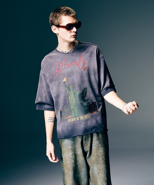 glamb(グラム)の「Shadow of Liberty T-Shirt / シャドーオブリバティTシャツ(Tシャツ/カットソー・メンズ・ホワイト/ブラック・S/M/L)」の12枚目の写真