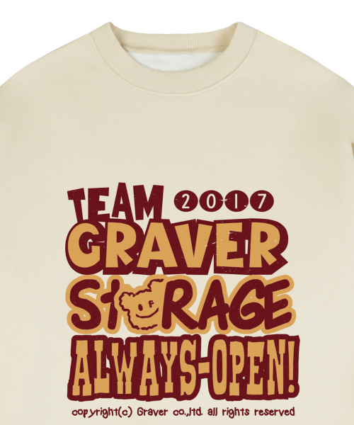 GRAVER（グレーバー）の「[ユニセックス]STORAGE スウェット_クリーム（スウェット・レディース・クリーム・LARGE/X-LARGE/SMALL/MEDIUM）」の3枚目の写真