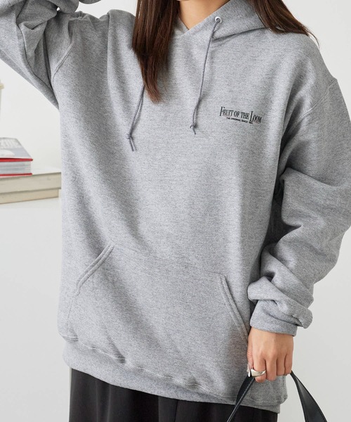 FRUIT OF THE LOOM(フルーツオブザルーム)の「FRUIT OF THE LOOM/フルーツオブザルーム FTL 25FW PRINT HOODIE4 裏起毛 フーディー スウェット トレーナー(パーカー・メンズ・ワインレッド/ブラック/グレー・M/L/XL)」の4枚目の写真