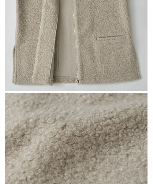 Re:EDIT(リエディ)の「フェイクボアファスナー付きベスト(ベスト・レディース・グレー/グレイッシュベージュ/ブラウン・MEDIUM/LARGE)」の18枚目の写真