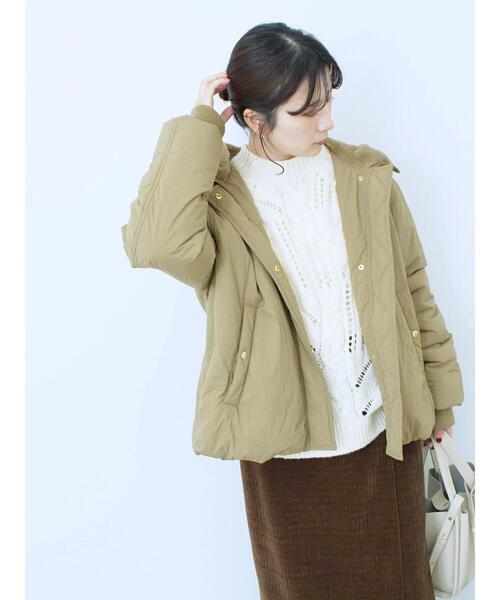 Samansa Mos2 blue（サマンサモスモスブルー）の「透かしケーブルニットプルオーバー（ニット/セーター・レディース・サックスブルー/オフホワイト/チャコールグレー・F）」の11枚目の写真