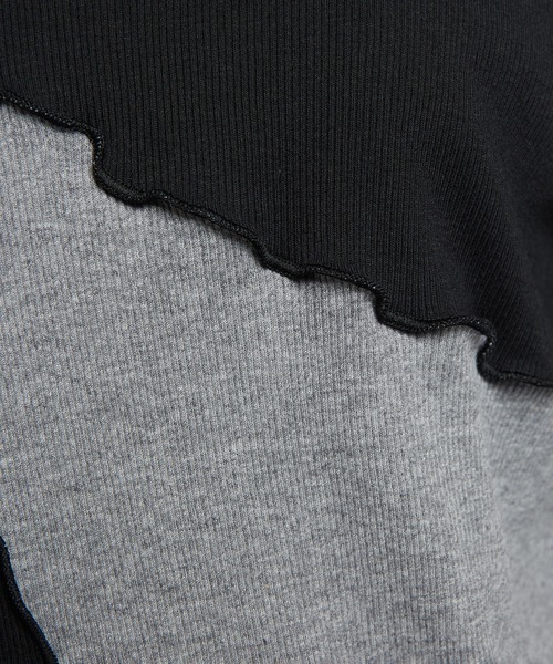 gomme（ゴム）の「ラウンド切替Ｔ（Tシャツ/カットソー・レディース・グレー/ブラック/ネイビー・MEDIUM）」の13枚目の写真