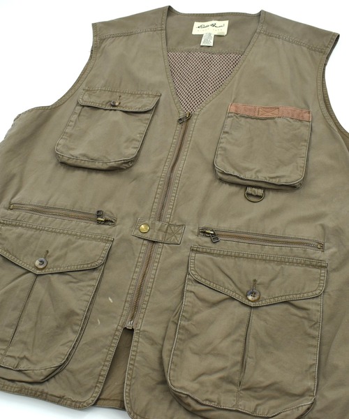 Eddie Bauer（エディーバウアー）の「【USED】90's～ Eddie Bauer フィッシング ベスト（ベスト・メンズ・ブラウン・LARGE）」の2枚目の写真