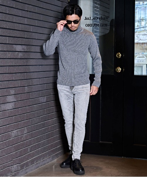 CavariA（キャバリア）の「『CavariA/キャバリア』デニムケミカルスキニー（デニムパンツ・メンズ・ブルー/ブラック・M/L/XL/S）」の3枚目の写真