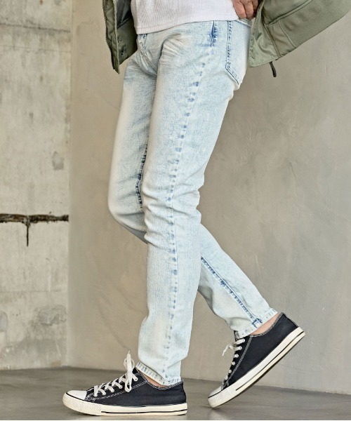 CavariA（キャバリア）の「『CavariA/キャバリア』デニムケミカルスキニー（デニムパンツ・メンズ・ブルー/ブラック・M/L/XL/S）」の7枚目の写真