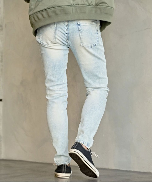 CavariA（キャバリア）の「『CavariA/キャバリア』デニムケミカルスキニー（デニムパンツ・メンズ・ブルー/ブラック・M/L/XL/S）」の8枚目の写真