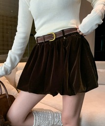 LAC-VERT（ラック・ヴェール）の「ベロアバルーンミニスカート（スカート・レディース）」