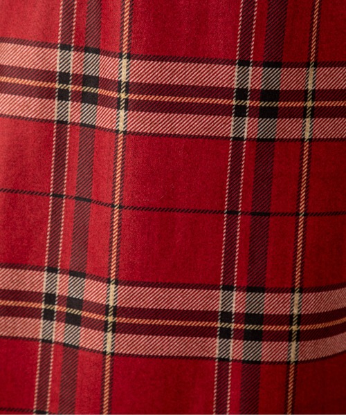 MILLION CARATS(ミリオンカラッツ)の「【起毛×チェックで冬気分満点】品よく華やぐ大人のストレッチスカート! 柔らかな起毛素材があたたかみを添え、脚長に見えるすっきりシルエット。後ろゴム仕様で快適なはき心地、きちんと感と女性らしさを両立した万能アイテム。(スカート・レディース・ピンク/ブラウン/グレー・FREE)」の8枚目の写真