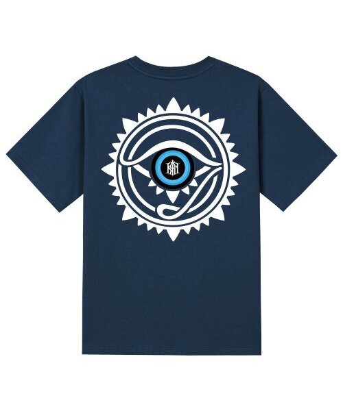 KAN6312(カン6312)の「KTN0100 ホルスの目 半袖Tシャツ - ネイビー(Tシャツ/カットソー・メンズ・その他・SMALL/MEDIUM/LARGE/X-LARGE)」の1枚目の写真