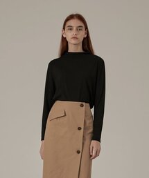 MODERNABLE（モダンエイブル）の「ベーシックハーフタートルネック - ブラック（Tシャツ/カットソー）」