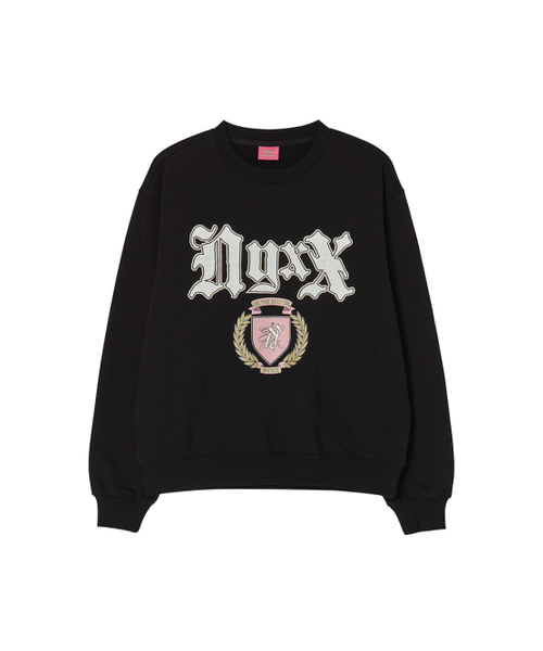 NYXX（エヌワイエックスエックス）の「EMBLEM PATCHWORK SWEATSHIRT BLACK（スウェット・レディース・その他・FREE）」の2枚目の写真