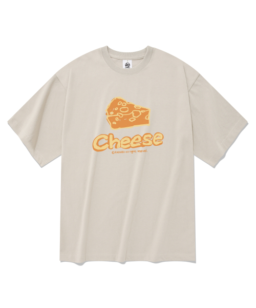 RADINEO(ラディネオ)の「チーズ半袖Tシャツベージュ(Tシャツ/カットソー・メンズ・その他・MEDIUM/LARGE/X-LARGE/SMALL)」の1枚目の写真