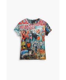 グラフィティ風総柄プリント半袖Tシャツ ストリート×グランジ 2026年春夏 新作
