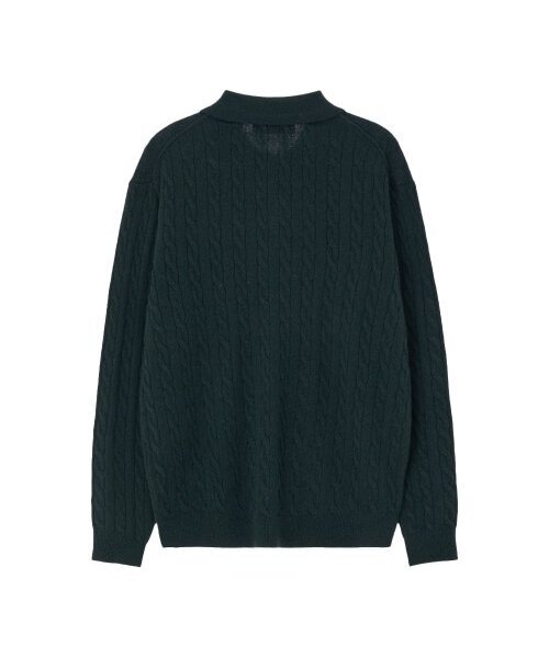 MANNERGRAM(マナーグラム)の「クラシックケーブル長袖カラーニットグリーン(ニット/セーター・メンズ・その他・MEDIUM/LARGE/X-LARGE)」の4枚目の写真