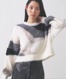 GALLEST | インターシャシャギーニット(ニット/セーター)