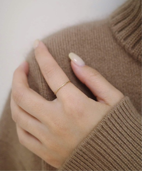 SLOBE IENA(スローブイエナ)の「《追加2》SLOBE カットワイヤーリング K10(リング・レディース・ゴールド・FREE/11/13)」の1枚目の写真