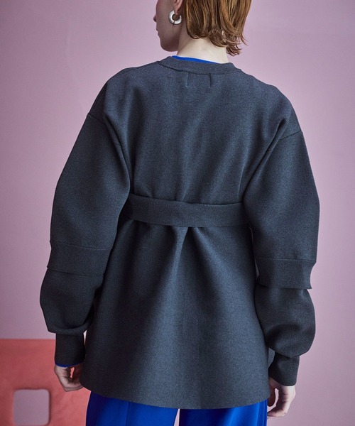 LAYERED FLARE KNIT TOP（ニット/セーター）｜OMMO（オーエムエムオー