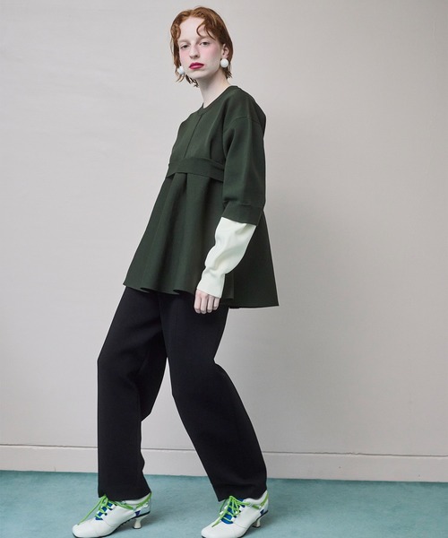トップス OMMO LAYERED FLARE KNIT TOP OMMO（オーエムエムオー）公式通販｜THE TOKYO（ザトウキョウ）ONLINE トップス